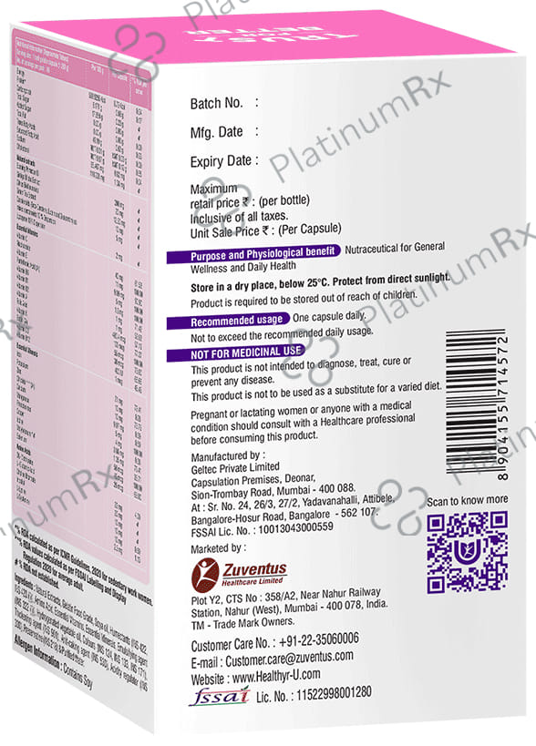 Healthyr U Advanced Women Multivitamin Capsule 60s