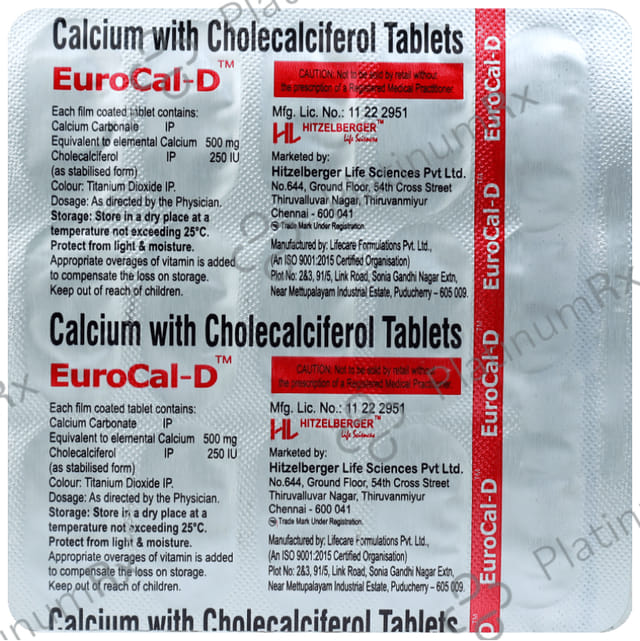 Eurocal D Tablet 15s