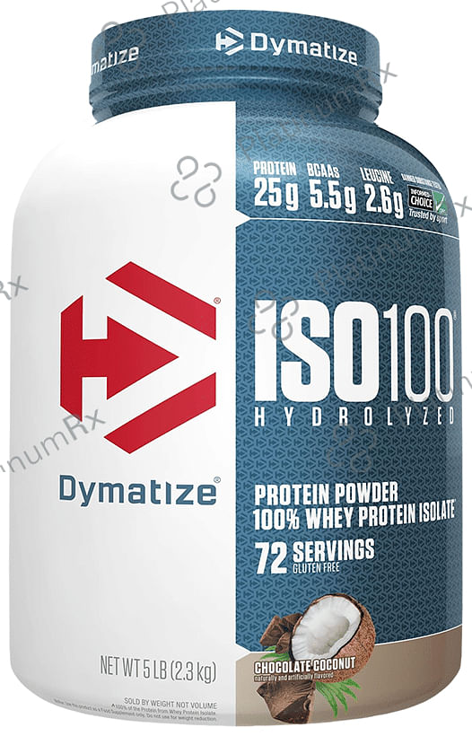 Dymatize Nutrition ISO 100 Hydrolyzed 100% Whey Protein Isloate Powder Chocolate Coconut