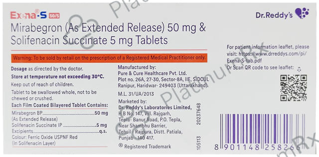 Exena S 50/5mg Tablet 10s