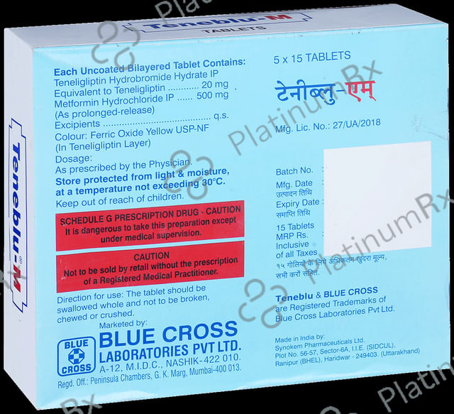 Teneblu M 500/20mg Tablet PR 15s