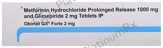 Obimet GX Forte 2 2/1000mg Tablet PR 10s