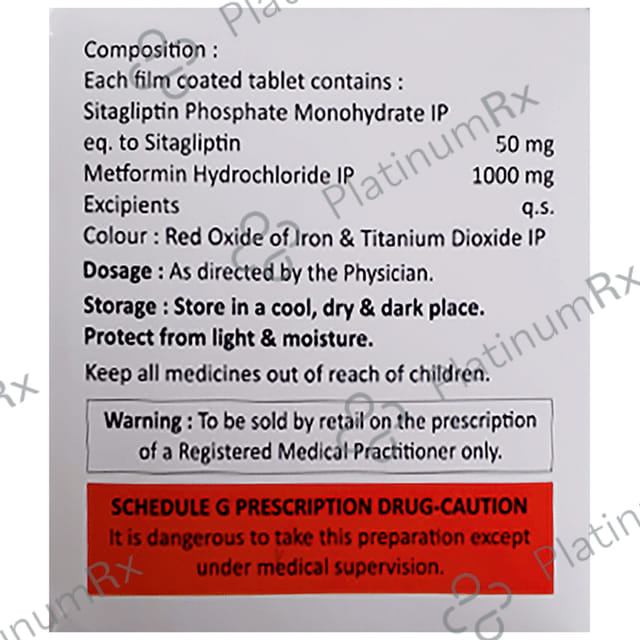 Sitaglize-M 50/1000 Tablet