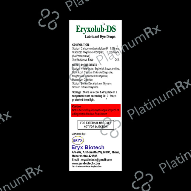 Eryxolub-DS Lubricant Eye Drop