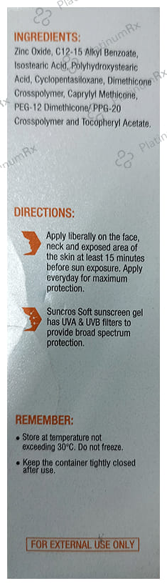 Suncros Soft Spf 50+ Gel 60ml