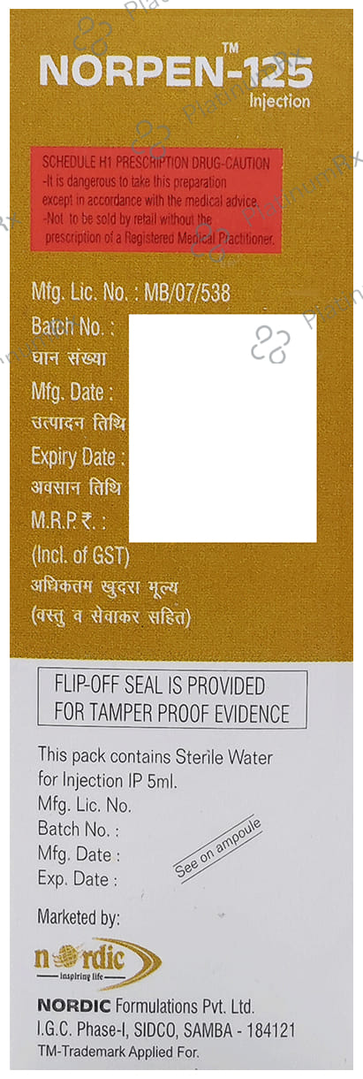 Norpen 125mg Injection 1s
