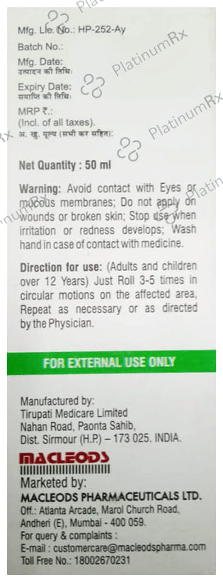 Macgesia Pain Relief Roll On 50ml