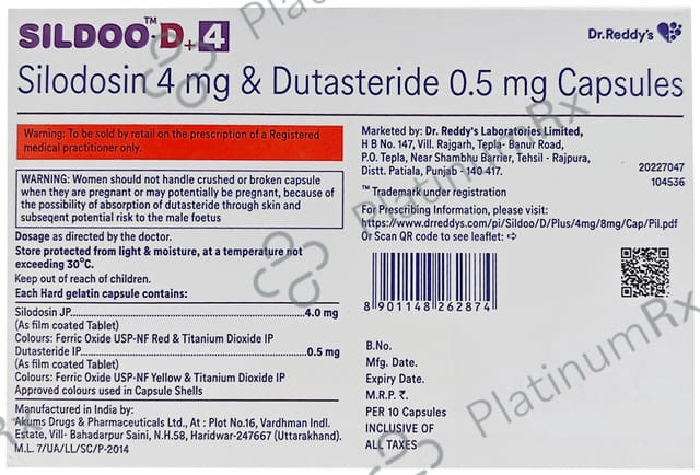 Sildoo D Plus 4/0.5mg Capsule 10s