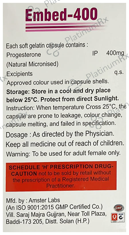 Embed 400mg Softgel Capsule 10s