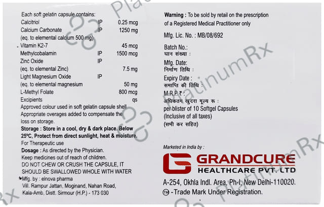Calcigrand Forte Soft Gelatin Capsule 10s