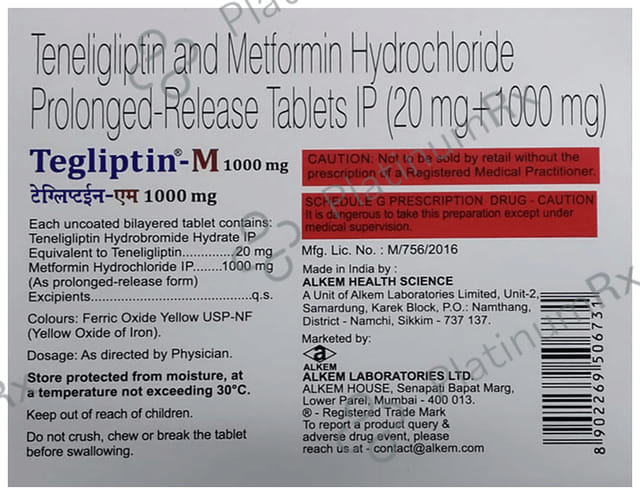Tegliptin M 1000mg Tablet SR