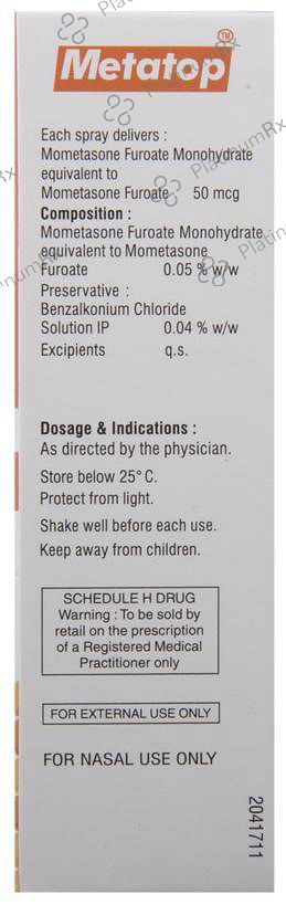 Metatop Nasal Spray 50mcg 120MDI