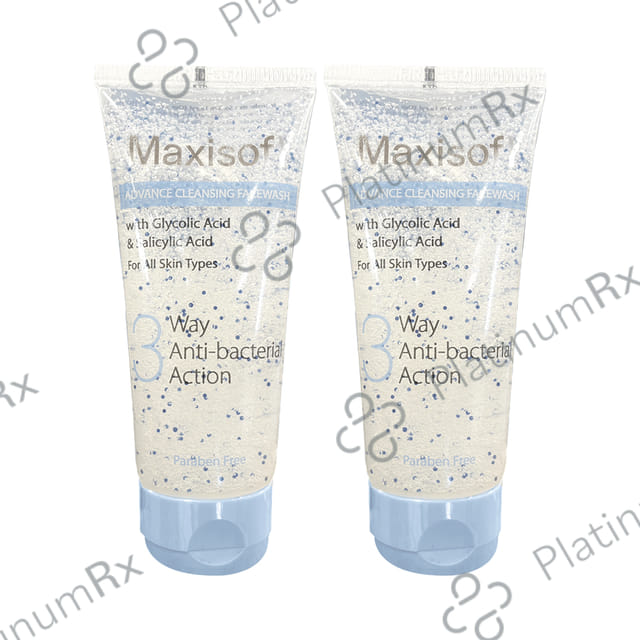 Maxisoft 3 Way Anti-Bacterial Action Advance Cleansing Face Wash (100ml Each) 2 Tubes
