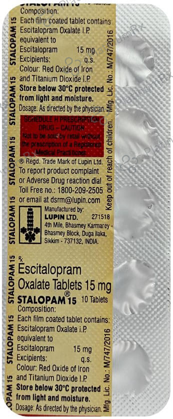 Stalopam 15mg Tablet 10s