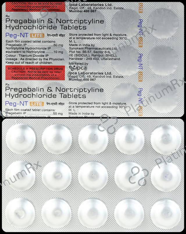 Peg NT Lite 50mg/10mg Tablet