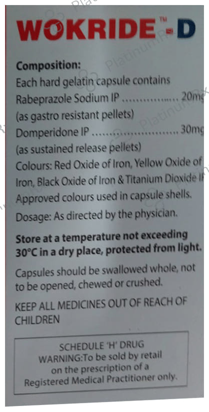Wokride D 30/20mg Capsule SR 15s