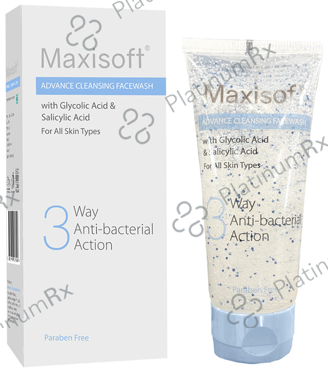 Maxisoft 3 Way Anti-Bacterial Action Advance Cleansing Face Wash (100ml Each) 3 Tubes