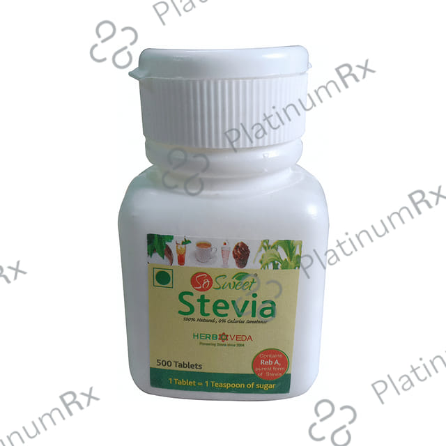 So Sweet Stevia Natural Sweetener for Diabetics - Zero Calorie - Tablet 500 tablets
