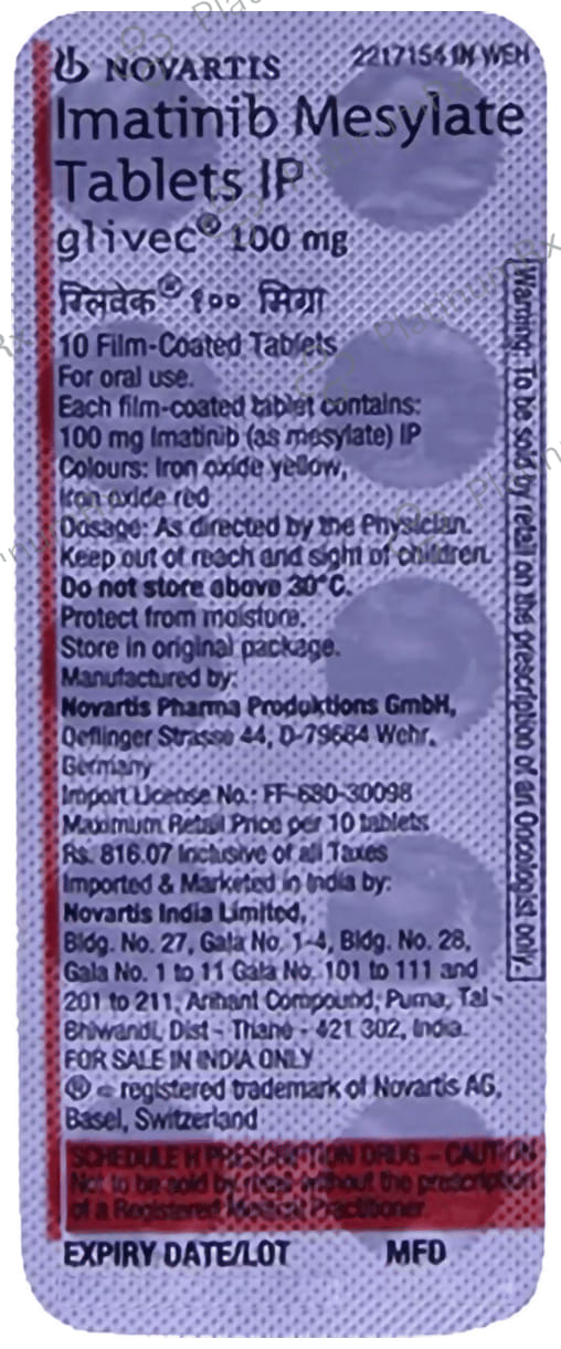 Glivec 100mg Tablet