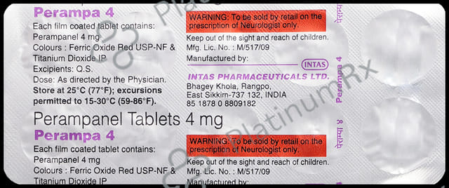 Perampa 4mg Tablet 10s