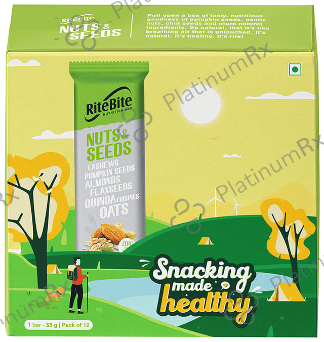RiteBite with Protein, Calcium & Vitamins - Flavour Bar Nut and Seeds