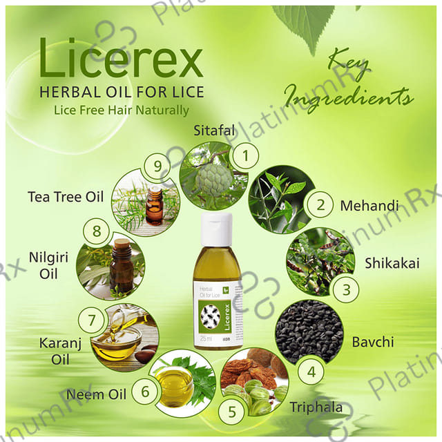 Licerex Herbal Oil for Lice (25ml Each) 1 Bottle