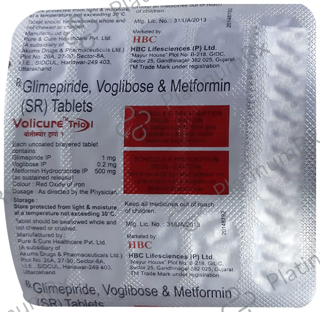 Volicure Trio 1/500/0.2mg Tablet 15s