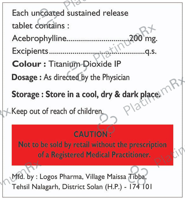 Acethama 200mg SR Tablet 10s