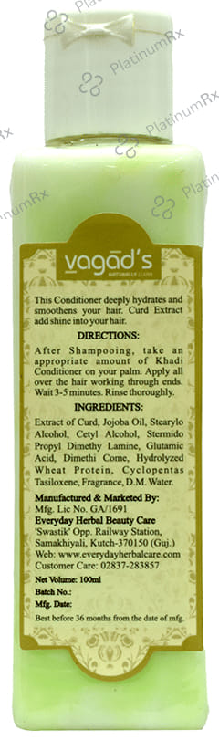 Vagad's Khadi India Ayurvedic Soya Protein Conditioner with Aloevera & Shikakai 100 ml
