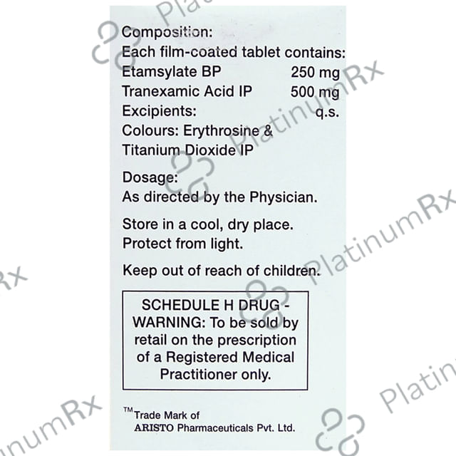Tranlok E 500/250mg Tablet 10s