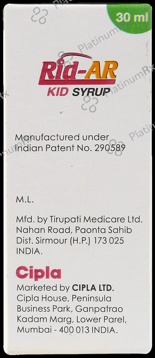 Rid AR Kid Syrup 30ml