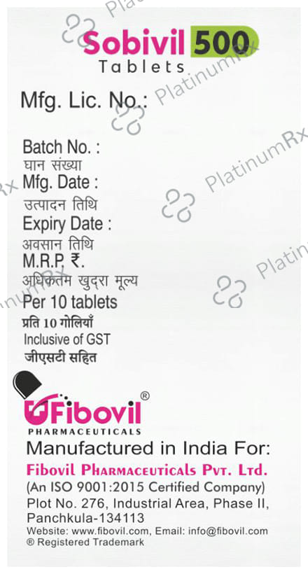 Sobivil 500mg Tablet 10s