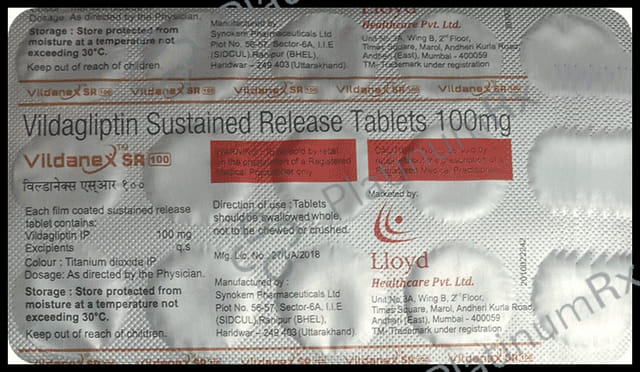 Vildanex 100mg Tablet SR 15s