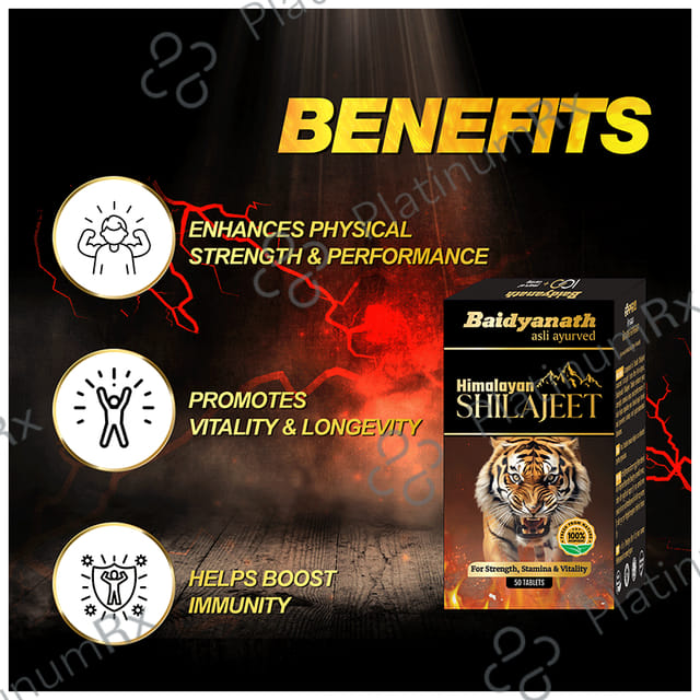 Baidyanath Himalayan Shilajeet Tablet - For Strength & Stamina