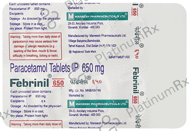 Febrinil 650mg Tablet 10 tablets