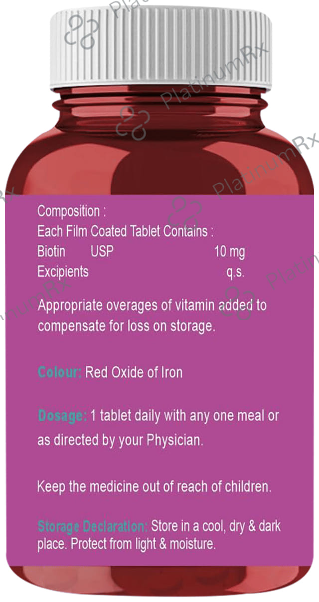 Carbamide Forte Biotin 10,000mcg Tablet for Skin, Hair & Nail Health 120 tablets