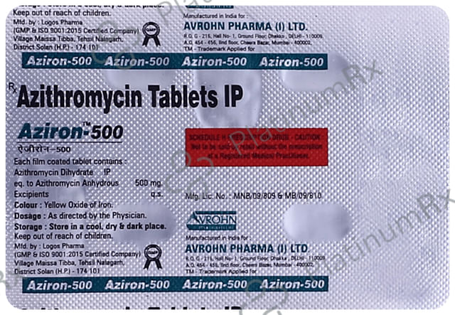Aziron 500 Tablet 3 tablets