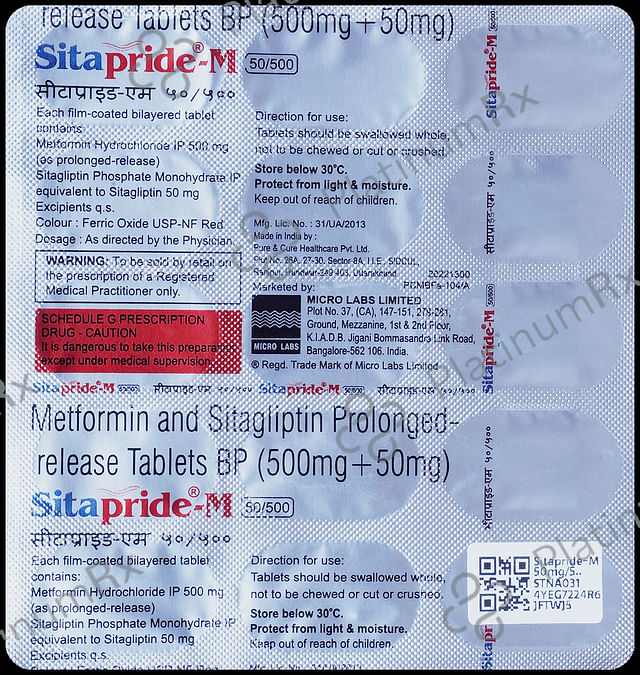 Sitapride M 50/500mg Tablet 15s