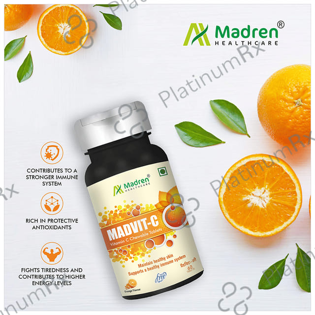 Madren Healthcare Madvit C Vitamin C 500mg Chewable Tablet 60s