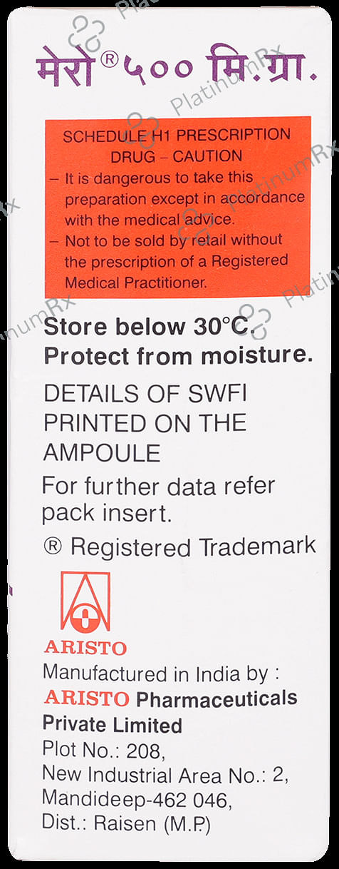 Mero 500mg Powder for Injection 1s