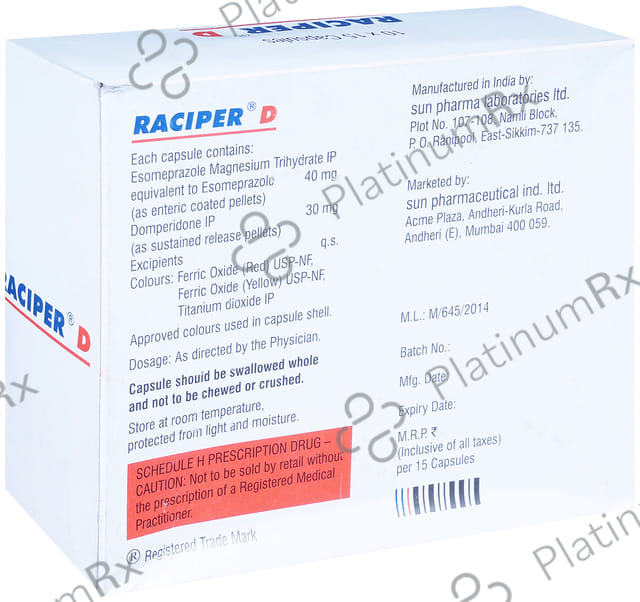 Raciper D 40/30mg Capsule SR 15s