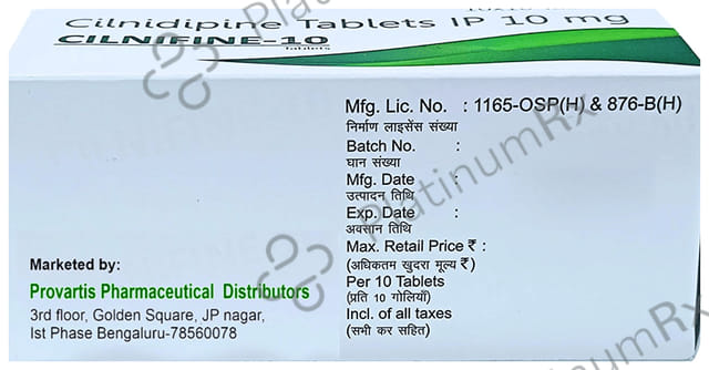 Cilnifine 10mg Tablet 10s