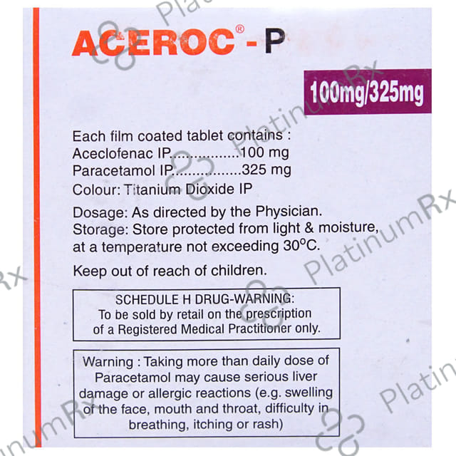 Aceroc P 100/325mg Tablet 10s