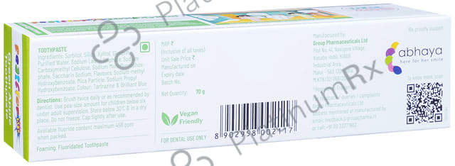 Pediflor Kidz Green Apple Flavour Toothpaste 70gm