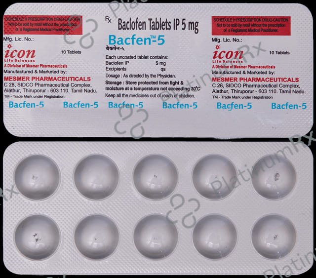 Bacfen 5mg Tablet 10s