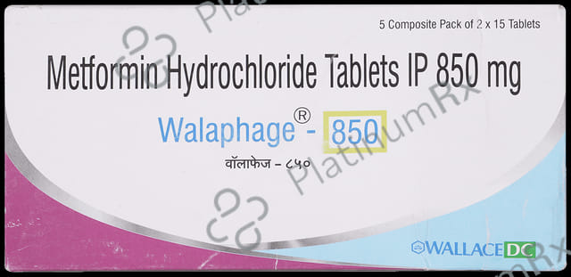 Walaphage 850mg Tablet 15s
