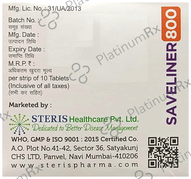 Saveliner 800mg Tablet 10s