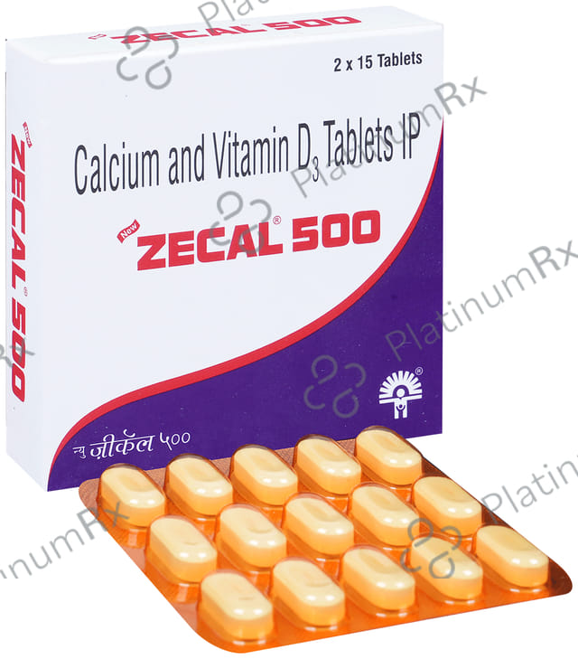 New Zecal 500IU/250mg Tablet 15s