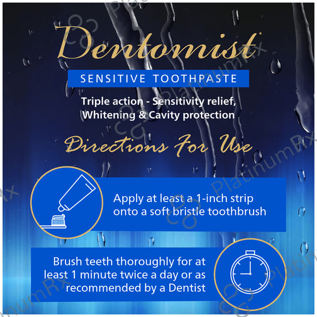 Dentomist Sensitive Toothpaste (100gm Each) 1 Tube