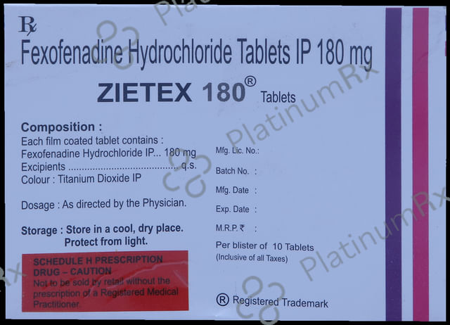Zietex 180mg Tablet